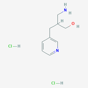 molecular formula C9H16Cl2N2O B1382103 3-Amino-2-(pyridin-3-ylmethyl)propan-1-ol dihydrochloride CAS No. 1795274-98-4