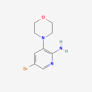 molecular formula C9H12BrN3O B1382106 5-Bromo-3-morpholinopyridin-2-amine CAS No. 1286273-85-5