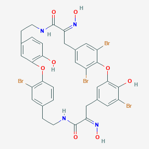 molecular formula C34H28Br4N4O8 B138211 Bastadin 9 CAS No. 127687-07-4