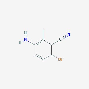 B1382111 3-Amino-6-bromo-2-methylbenzonitrile CAS No. 1459253-66-7