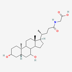 molecular formula C26H43NO5 B13821210 N-(3alpha,7beta-Dihydroxy-5beta-cholan-24-oyl)glycine 