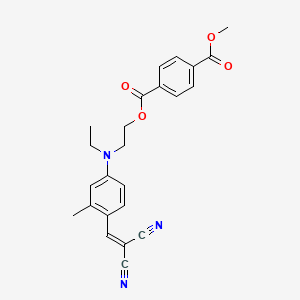 molecular formula C24H23N3O4 B13821394 2-((4-(2,2-Dicyanovinyl)-3-methylphenyl)ethylamino)ethyl methyl terephthalate CAS No. 41284-31-5