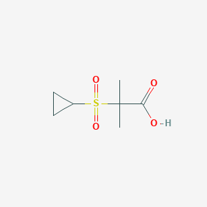 molecular formula C7H12O4S B1382151 2-(Cyclopropanesulfonyl)-2-methylpropanoic acid CAS No. 1565307-52-9
