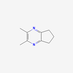 molecular formula C9H12N2 B13821576 3,5-Dimethyl-6,7-dihydro-5H-cyclopentapyrazine CAS No. 38917-62-3