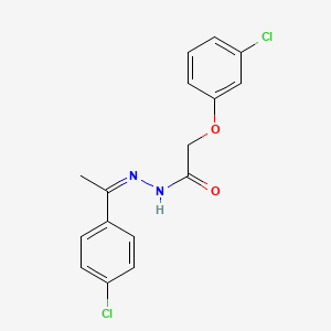 molecular formula C16H14Cl2N2O2 B13821594 2-(3-chlorophenoxy)-N'-[(1Z)-1-(4-chlorophenyl)ethylidene]acetohydrazide 