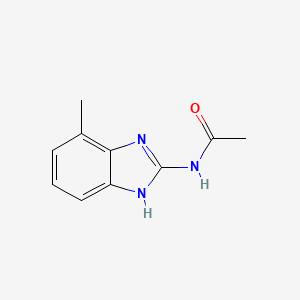 molecular formula C10H11N3O B13821641 Acetamide,N-(4-methyl-1H-benzo[D]imidazol-2-YL)- 