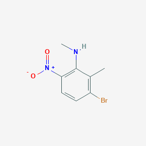 molecular formula C8H9BrN2O2 B1382176 3-bromo-N,2-dimethyl-6-nitroaniline CAS No. 1803600-39-6