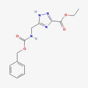 ethyl 3-({[(benzyloxy)carbonyl]amino}methyl)-1H-1,2,4-triazole-5-carboxylate