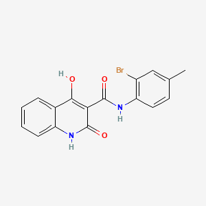 molecular formula C17H13BrN2O3 B13821949 N-(2-bromo-4-methylphenyl)-4-hydroxy-2-oxo-1,2-dihydroquinoline-3-carboxamide 