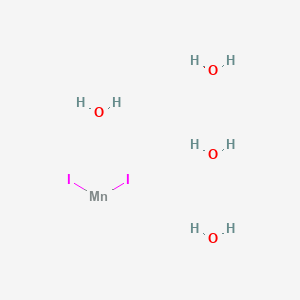 molecular formula H8I2MnO4 B13822081 Manganese (II) iodide,hydrous 