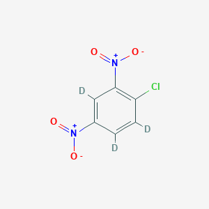 molecular formula C6H3ClN2O4 B13822223 1-Chloro-2,4-dinitrobenzene-3,5,6-D3 