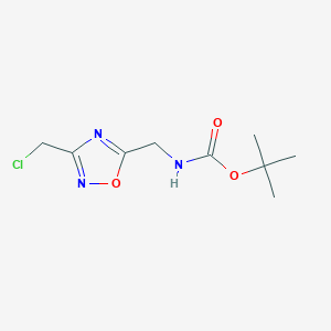 tert-butyl N-{[3-(chloromethyl)-1,2,4-oxadiazol-5-yl]methyl}carbamate