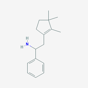 molecular formula C16H23N B138224 1-Amino-1-phenyl-(2,3,3-trimethylcyclopent-1-en-1-yl)ethane CAS No. 147352-77-0