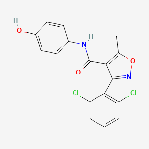 molecular formula C17H12Cl2N2O3 B13822448 3-(2,6-dichlorophenyl)-N-(4-hydroxyphenyl)-5-methyl-1,2-oxazole-4-carboxamide 