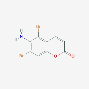 molecular formula C9H5Br2NO2 B1382246 6-amino-5,7-dibromo-2H-chromen-2-one CAS No. 866475-81-2