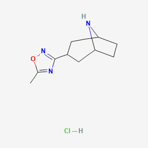 3-(5-Methyl-1,2,4-oxadiazol-3-yl)-8-azabicyclo[3.2.1]octane hydrochloride