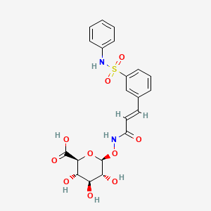 molecular formula C21H22N2O10S B1382258 Belinostat glucuronide CAS No. 1486471-13-9