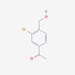 molecular formula C9H9BrO2 B1382268 1-[3-Bromo-4-(hydroxymethyl)phenyl]ethan-1-one CAS No. 1418144-62-3