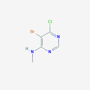 molecular formula C5H5BrClN3 B1382269 5-bromo-6-chloro-N-methylpyrimidin-4-amine CAS No. 1289124-64-6