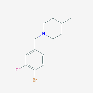 molecular formula C13H17BrFN B1382275 1-(4-Bromo-3-fluorobenzyl)-4-methylpiperidine CAS No. 1704095-76-0