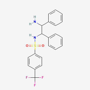 molecular formula C21H19F3N2O2S B13822752 N-[(1R,2R)-2-amino-1,2-diphenylethyl]-4-(trifluoromethyl)benzene-1-sulfonamide 