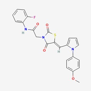 molecular formula C23H18FN3O4S B13822776 N-(2-fluorophenyl)-2-[(5Z)-5-{[1-(4-methoxyphenyl)-1H-pyrrol-2-yl]methylidene}-2,4-dioxo-1,3-thiazolidin-3-yl]acetamide 