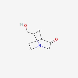 molecular formula C8H13NO2 B13822784 3-Quinuclidinone, 6-(hydroxymethyl)- CAS No. 34291-62-8