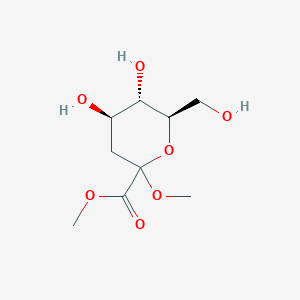 molecular formula C9H16O7 B13822797 methyl (4R,5S,6R)-4,5-dihydroxy-6-(hydroxymethyl)-2-methoxyoxane-2-carboxylate 