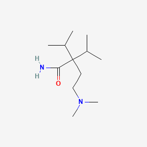 molecular formula C12H26N2O B13822833 Butyramide, 2-(2-dimethylaminoethyl)-2-isopropyl-3-methyl- CAS No. 3582-38-5