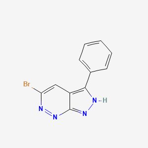 molecular formula C11H7BrN4 B1382294 5-bromo-3-phenyl-2H-pyrazolo[3,4-c]pyridazine CAS No. 1424017-38-8