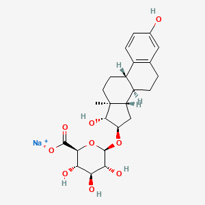 molecular formula C24H31NaO9 B13822949 Estriol 16alpha-(beta-D-glucuronide) sodium salt 