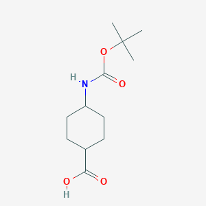 molecular formula C12H21NO4 B138230 trans-4-(Boc-amino)cyclohexanecarboxylic acid CAS No. 130309-46-5
