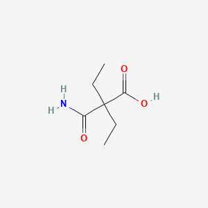 molecular formula C7H13NO3 B13823006 Butanoic acid, 2-(aminocarbonyl)-2-ethyl- CAS No. 4431-54-3