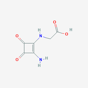B138231 Glycine, N-(2-amino-3,4-dioxo-1-cyclobuten-1-yl)-(9CI) CAS No. 144912-56-1
