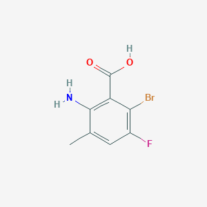molecular formula C8H7BrFNO2 B1382313 2-Amino-6-bromo-5-fluoro-3-methylbenzoic acid CAS No. 1694614-97-5