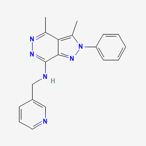 molecular formula C19H18N6 B13823521 N-(3,4-dimethyl-2-phenyl-2H-pyrazolo[3,4-d]pyridazin-7-yl)-N-(3-pyridinylmethyl)amine 