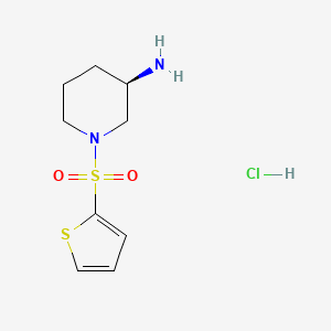 molecular formula C9H15ClN2O2S2 B1382357 (3R)-1-(thiophene-2-sulfonyl)piperidin-3-amine hydrochloride CAS No. 1807891-00-4