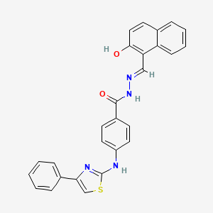 molecular formula C27H20N4O2S B13823667 N'-[(E)-(2-hydroxynaphthalen-1-yl)methylidene]-4-[(4-phenyl-1,3-thiazol-2-yl)amino]benzohydrazide 