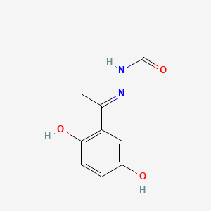 molecular formula C10H12N2O3 B13823948 N'-[(1E)-1-(3-hydroxy-6-oxocyclohexa-2,4-dien-1-ylidene)ethyl]acetohydrazide 