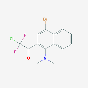 molecular formula C14H11BrClF2NO B13823975 1-(4-Bromo-1-(dimethylamino)naphthalen-2-yl)-2-chloro-2,2-difluoroethanone 