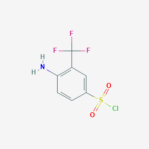 molecular formula C7H5ClF3NO2S B1382401 4-Amino-3-(trifluoromethyl)benzene-1-sulfonyl chloride CAS No. 51950-72-2