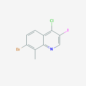 molecular formula C10H6BrClIN B1382406 7-Bromo-4-chloro-3-iodo-8-methylquinoline CAS No. 1431364-05-4