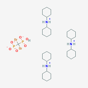 molecular formula C37H73Br2N3O6P2 B13824146 N-cyclohexylcyclohexanamine; [dibromo(phosphono)methyl]phosphonic acid 
