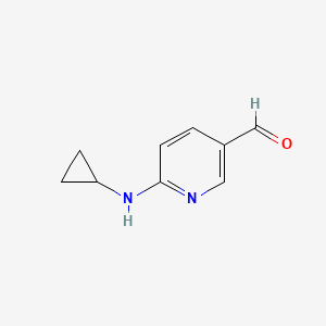 molecular formula C9H10N2O B1382418 6-(Cyclopropylamino)nicotinaldehyde CAS No. 1292369-85-7