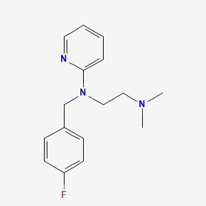 molecular formula C16H20FN3 B13824185 Pyridine, 2-((p-fluorobenzyl)(2-(dimethylamino)ethyl)amino)- CAS No. 396-59-8