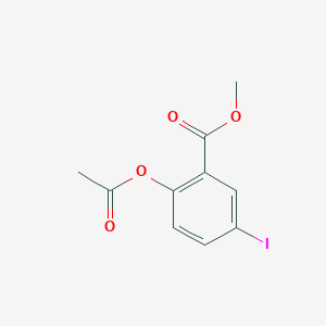 molecular formula C10H9IO4 B13824218 Methyl O-acetyl-5-iodosalicylate CAS No. 22621-40-5