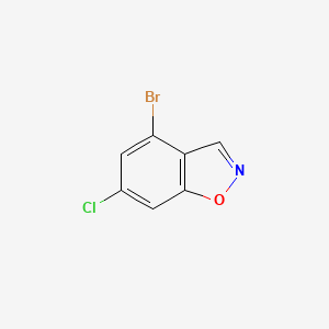 molecular formula C7H3BrClNO B1382422 4-Bromo-6-chloro-benzo[d]isoxazole CAS No. 1427369-08-1