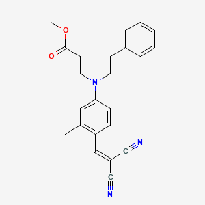 molecular formula C23H23N3O2 B13824376 beta-Alanine, N-[4-(2,2-dicyanoethenyl)-3-methylphenyl]-N-(2-phenylethyl)-, methyl ester CAS No. 30165-79-8
