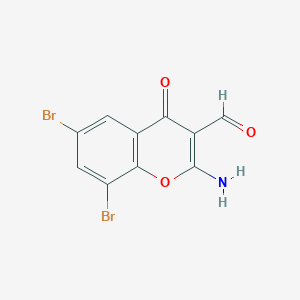 molecular formula C10H5Br2NO3 B13824391 2-Amino-6,8-dibromo-3-formylchromone CAS No. 288399-44-0