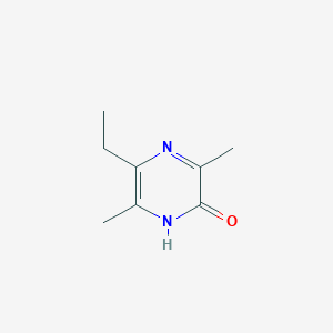 molecular formula C8H12N2O B13824468 3,6-dimethyl-5-ethyl-2(1H)-pyrazinone CAS No. 33216-89-6